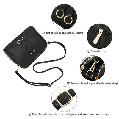 Sac à Bandoulière Solide en Cuir PU