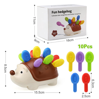 Pegging game , Hedgehog , Motor skills toy Trains hand-eye coordination