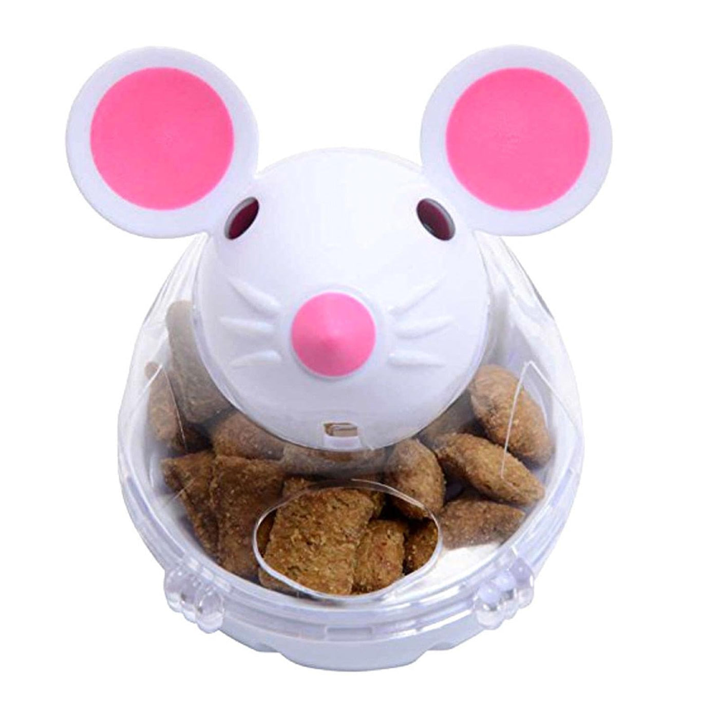 Distributeur de Boules de Friandises pour Chats-Tumbling de Souris, Boule de Nourriture Manquante , Petit Jouet Amusant pour Chat, Mangeoire Lente, Entraînement et Interactif, Prévient l'obésité