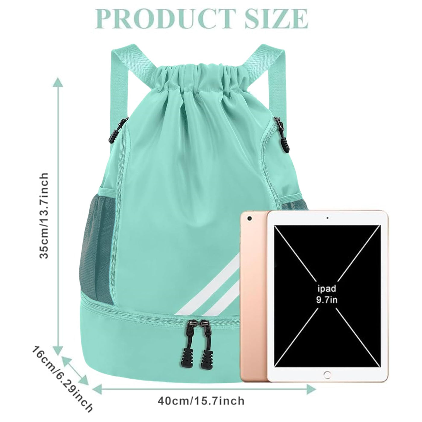 Sac à dos de sport à la mode, sac de gymnastique, sac de sport à cordon de serrage de grande capacité