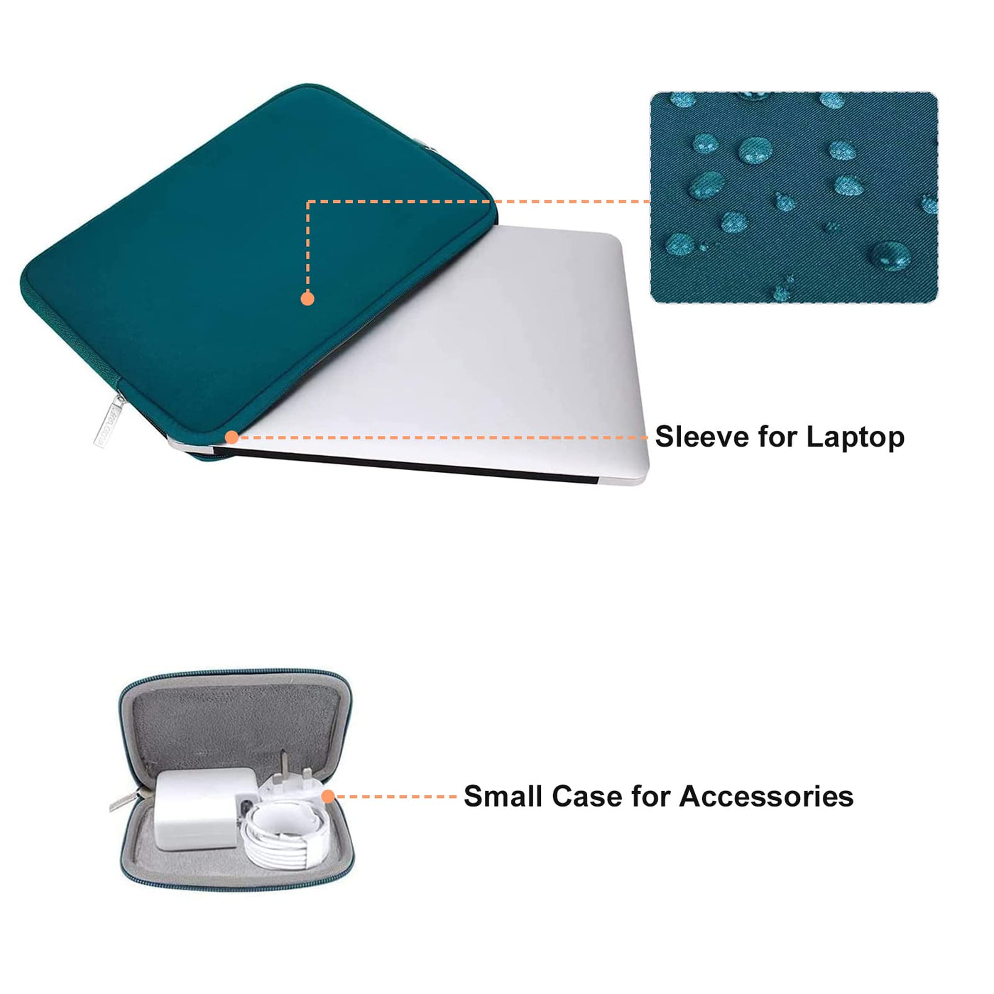 Laptop Sleeve Bag Compatible Notebook Neoprene Sleeve with Small Case