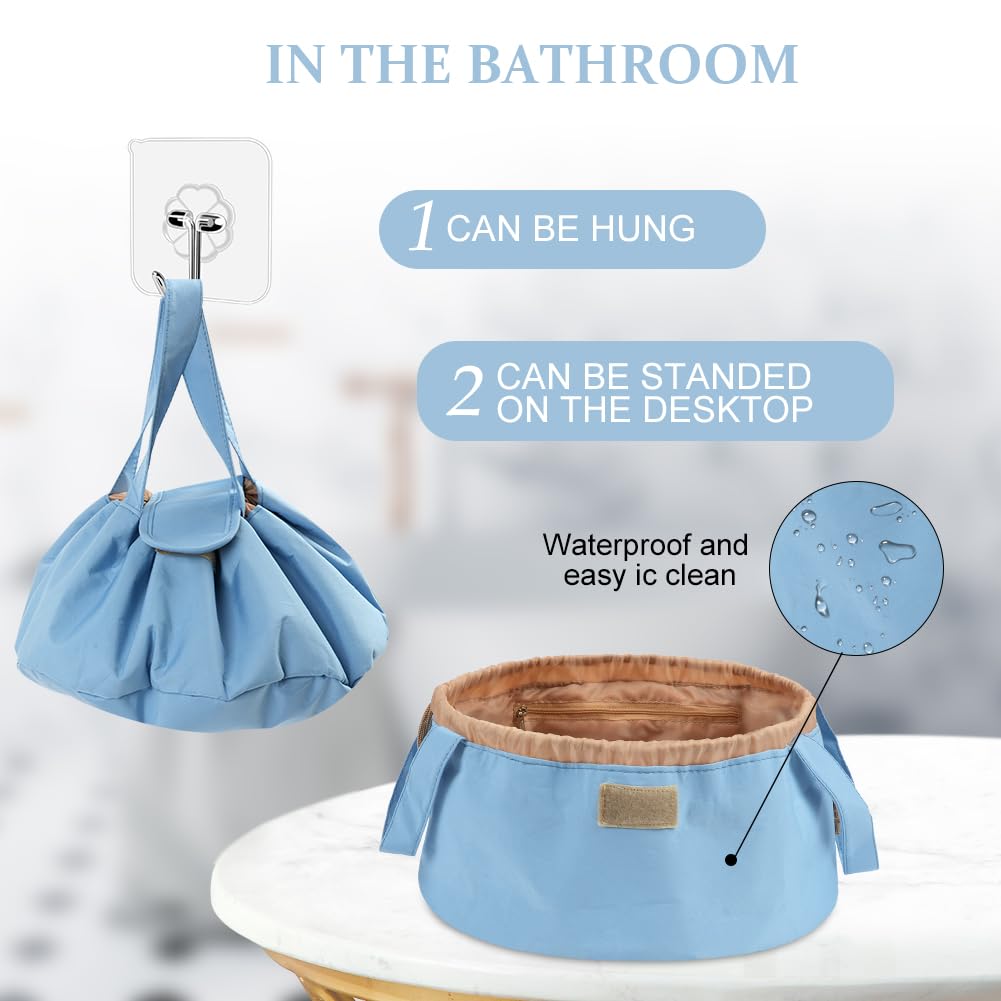 Trousse de maquillage de grande capacité avec cordon, trousse de maquillage de voyage portable