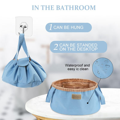 Trousse de maquillage de grande capacité avec cordon, trousse de maquillage de voyage portable