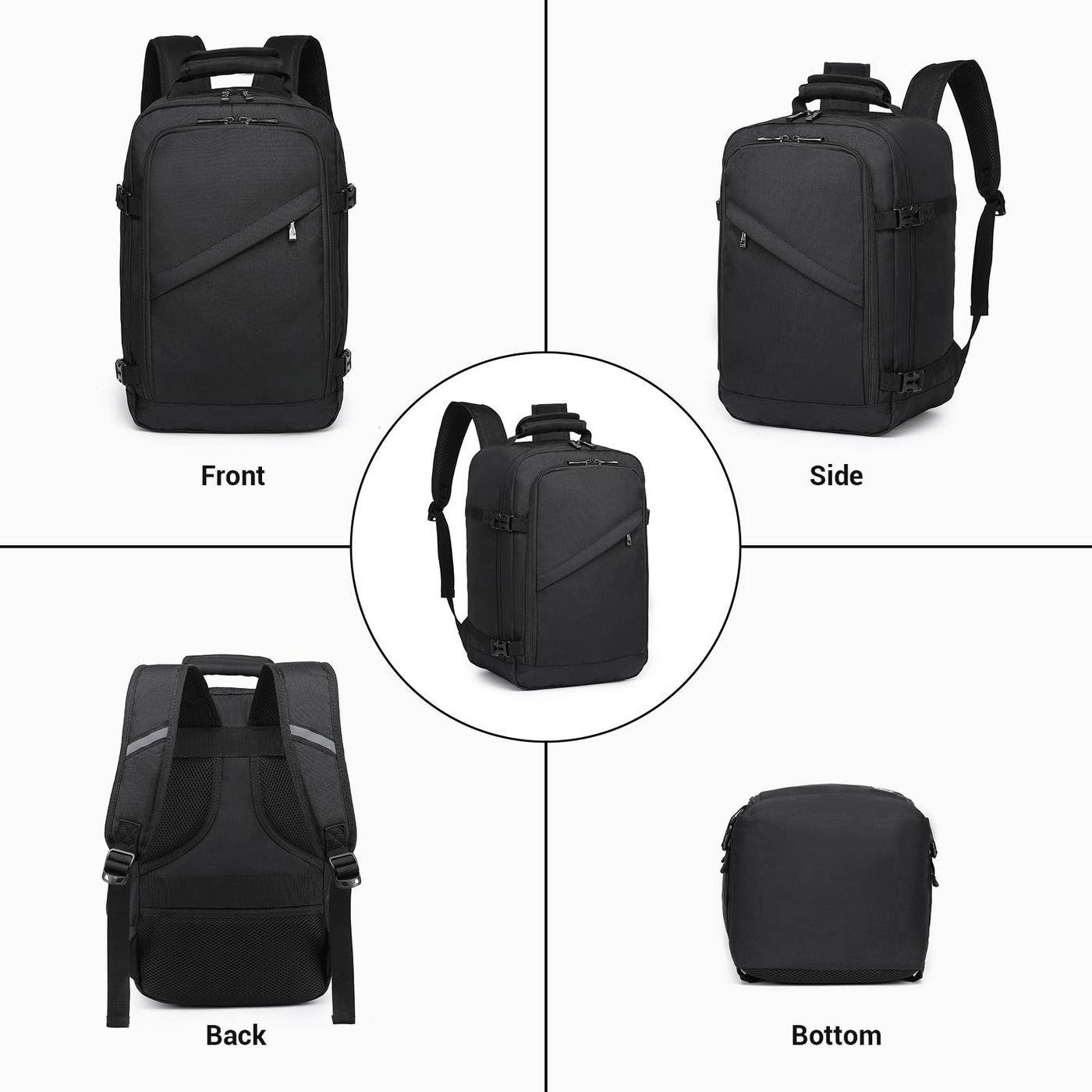 Cabin bag for under-seat travel hand luggage cabin size minimalist