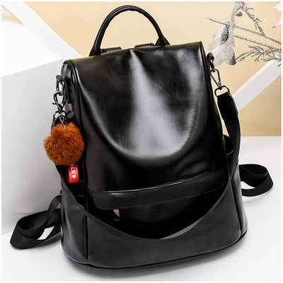 Soft PU Leather Backpack Handbag Shoulder Bag Multifunction Anti Theft Bag Waterproof Backpack