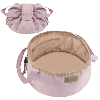 Trousse de maquillage de grande capacité avec cordon, trousse de maquillage de voyage portable