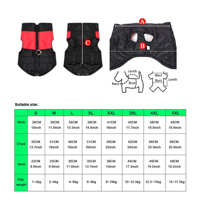 Winter Warm Pet Dog Clothes Small Waterproof