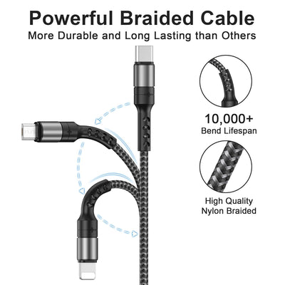 Multi USB Cable 3 in 1 Universal Charging Cable