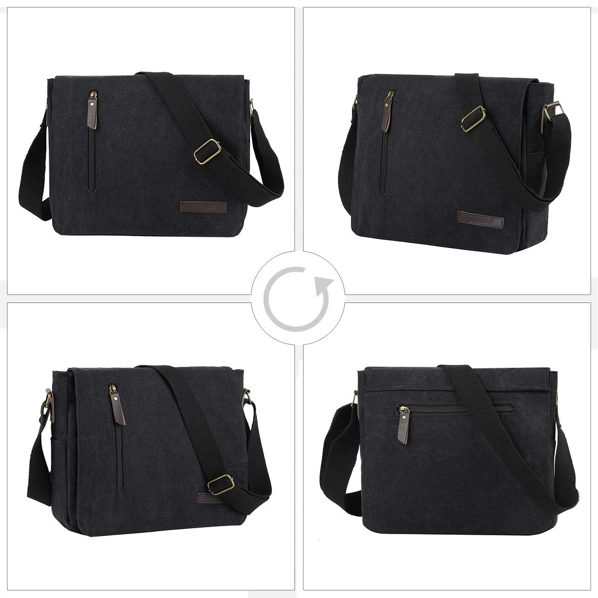 Messenger bag made of canvas shoulder bag shoulder bag for laptop vintage for work leisure