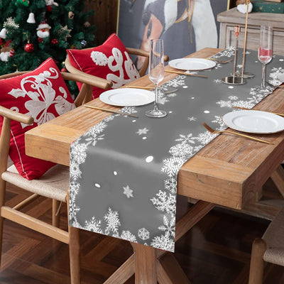 Christmas table runner modern Christmas table runner, snowflake table runner