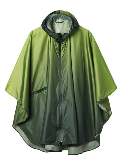 Rain cape with hood zipper, reusable raincoat, rain poncho bike hiking