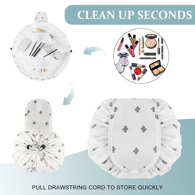 Trousse de maquillage de grande capacité avec cordon, trousse de maquillage de voyage portable