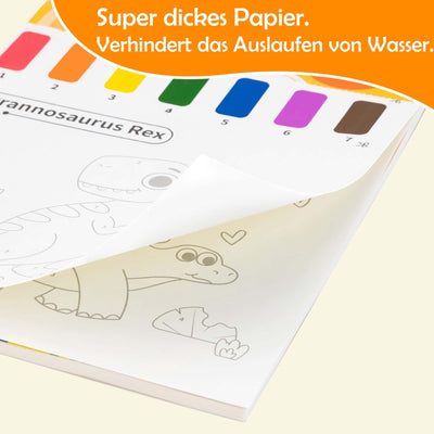 Livre de coloriage avec des aquarelles pour les tout-petits, papier de coloriage aquarelle pour les enfants de tous âges, livre magique