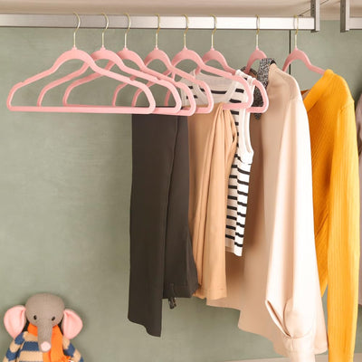 Velvet Hangers Non-slip Hangers with Shoulder Notches for Adults