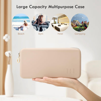 Porte-pinceau de maquillage, sac cosmétique portable, organisateur de pinceau de maquillage pour le voyage, grand sac de maquillage, sac cosmétique organisateur