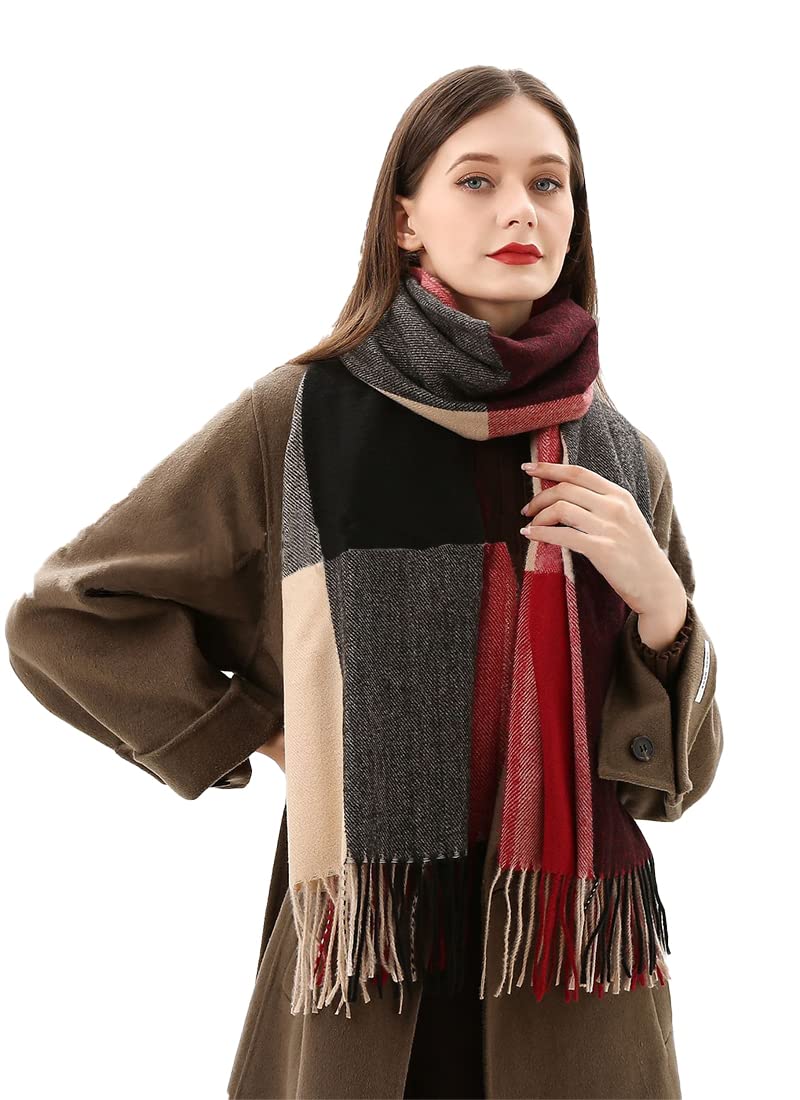 Echarpes Châles Poncho Plaid Echarpe tricotée d'hiver de haute qualité avec pompons