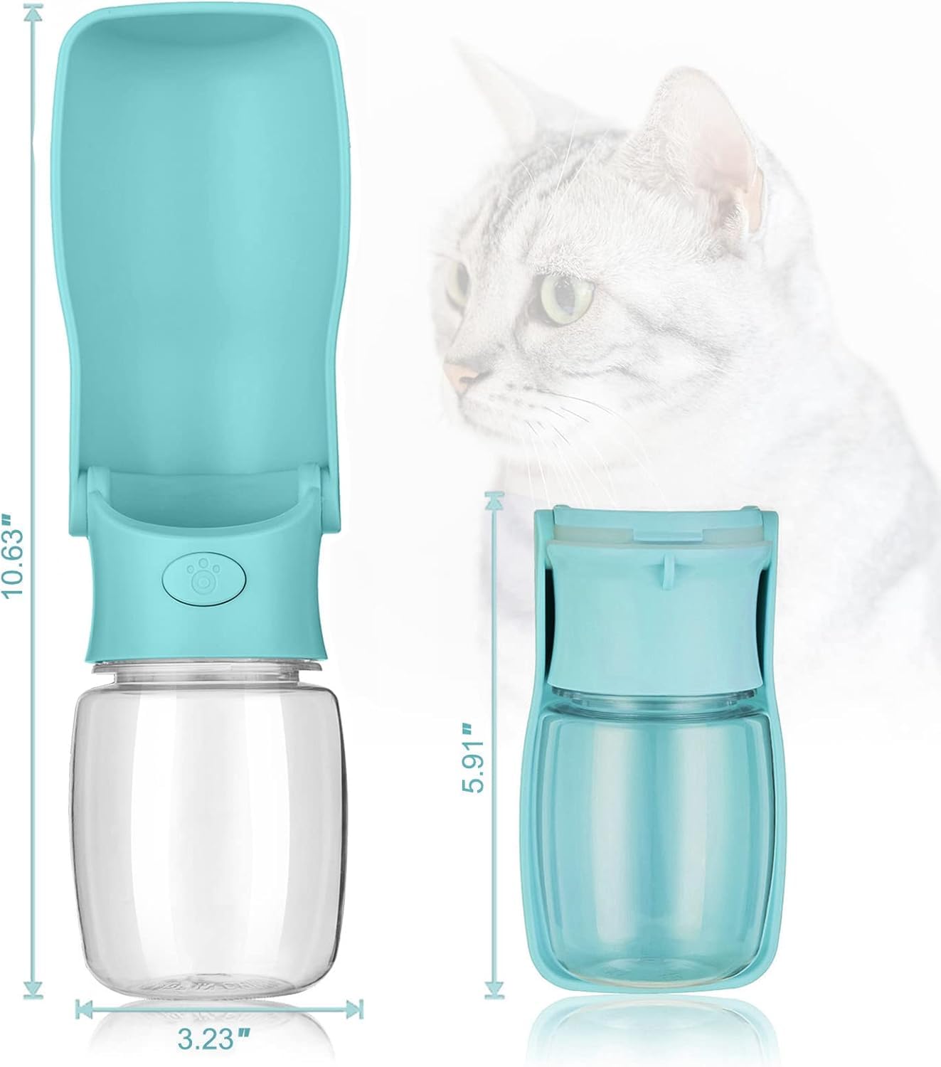 Foldable water bottle for dogs on the go