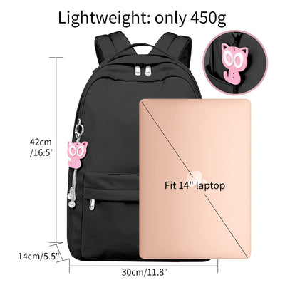 Kids School Backpack, Cute School Bags with Pretty Pendant