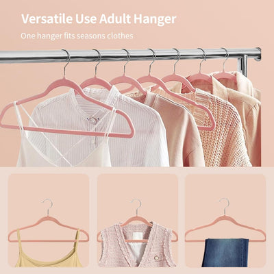 Velvet Hangers Non-slip Hangers with Shoulder Notches for Adults