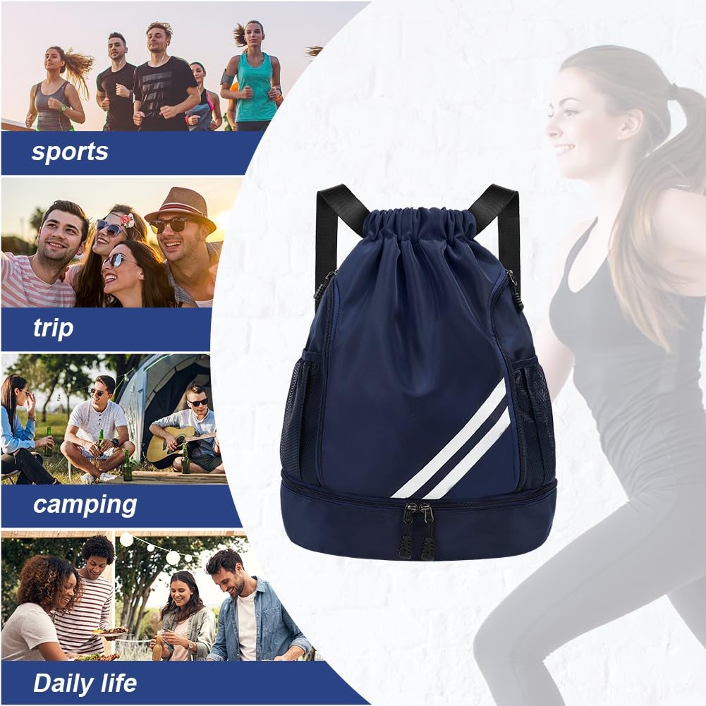 Sac à dos de sport à la mode, sac de gymnastique, sac de sport à cordon de serrage de grande capacité