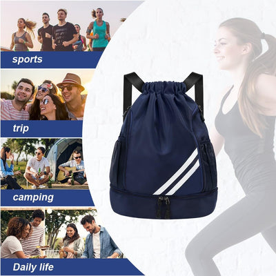 Sac à dos de sport à la mode, sac de gymnastique, sac de sport à cordon de serrage de grande capacité