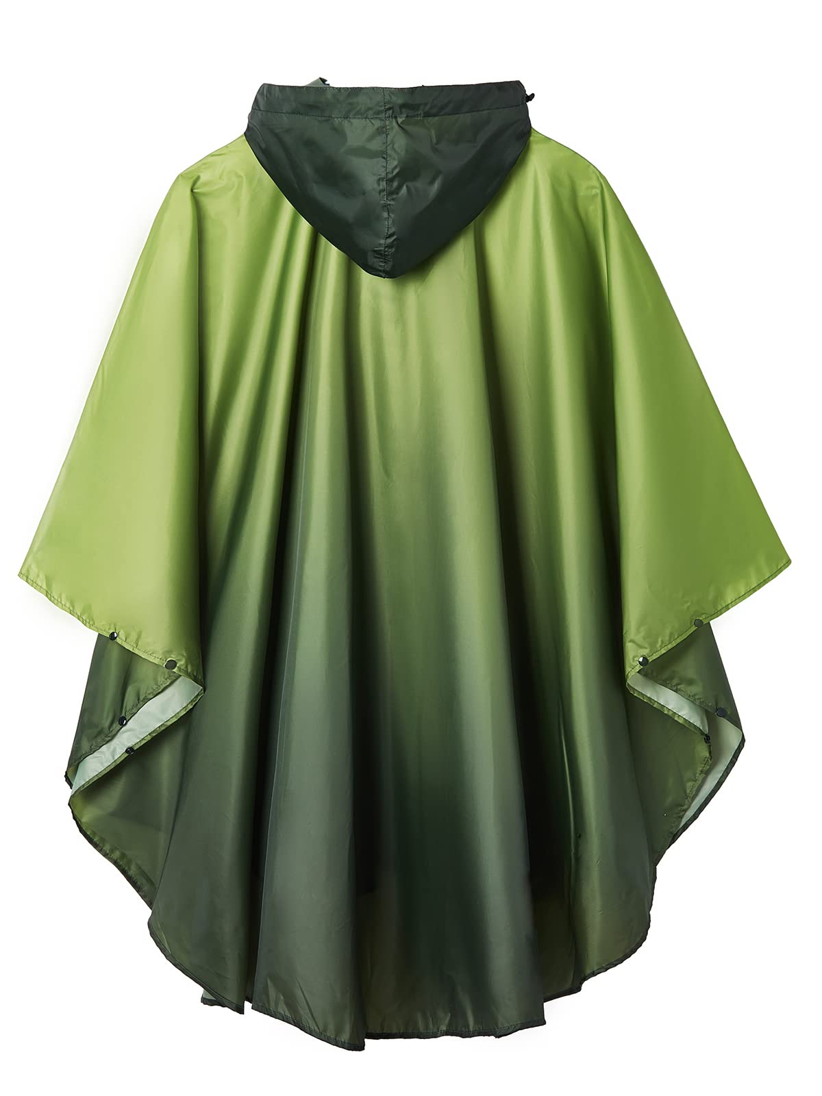 Rain cape with hood zipper, reusable raincoat, rain poncho bike hiking