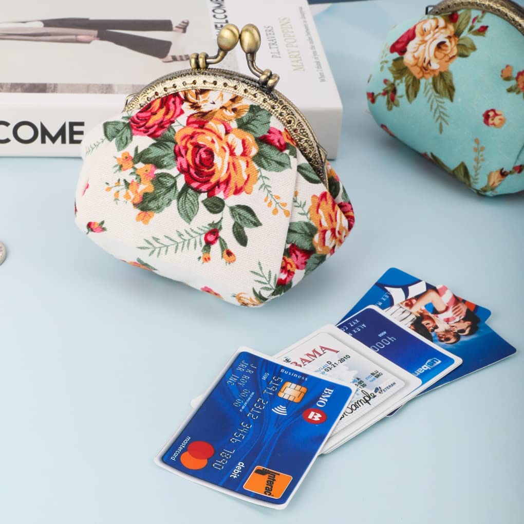 Porte-monnaie floral Porte-monnaie Retro Bag