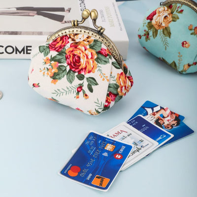 Porte-monnaie floral Porte-monnaie Retro Bag