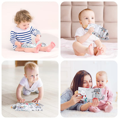 Cloth picture book with animals,early development baby cloth books,perceptual learning toys