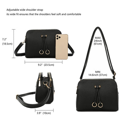 Sac à Bandoulière Solide en Cuir PU