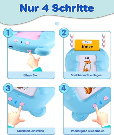Sprechende Karteikarten, Standard Deutsch-255 Blätter 510 Wörter, Sprechende Karteikarten Lernspielzeug für Kleinkinder