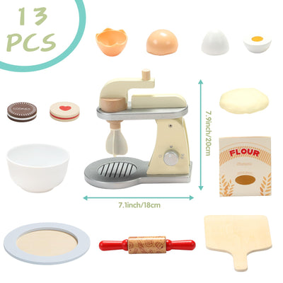 Mixer children's kitchen, play kitchen accessories wood, role-play toy mixer