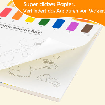 Malbuch mit Wasserfarben für Kleinkinder, Aquarellmalpapier für Kinder jeden Alters, Zauberbuch