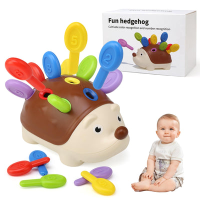 Pegging game , Hedgehog , Motor skills toy Trains hand-eye coordination