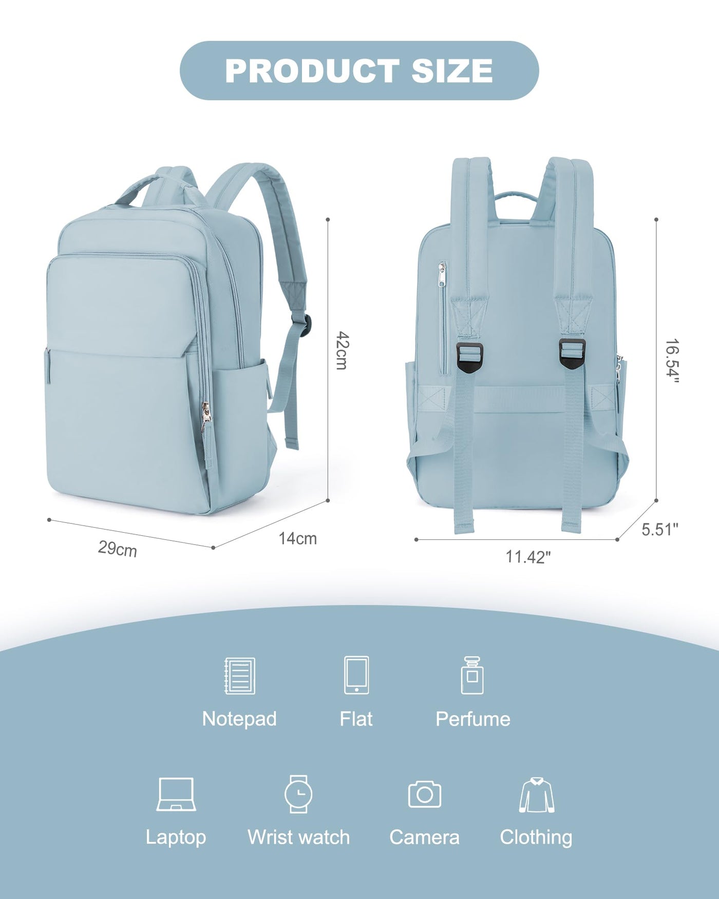 Laptop Backpack Business Elegant Waterproof Large Backpack with Laptop Compartment School Backpack