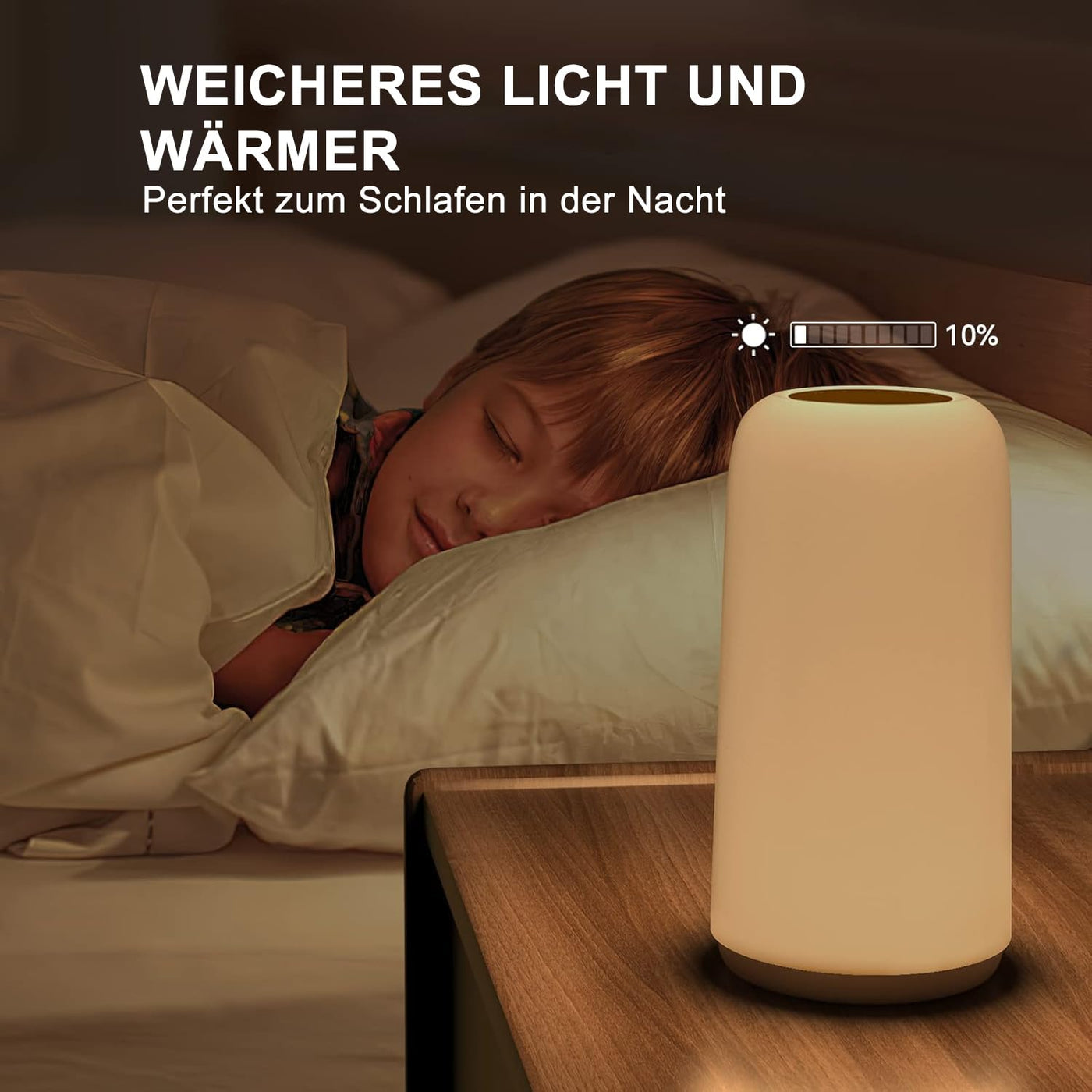 LED Bedside Lamp Touch Dimmable