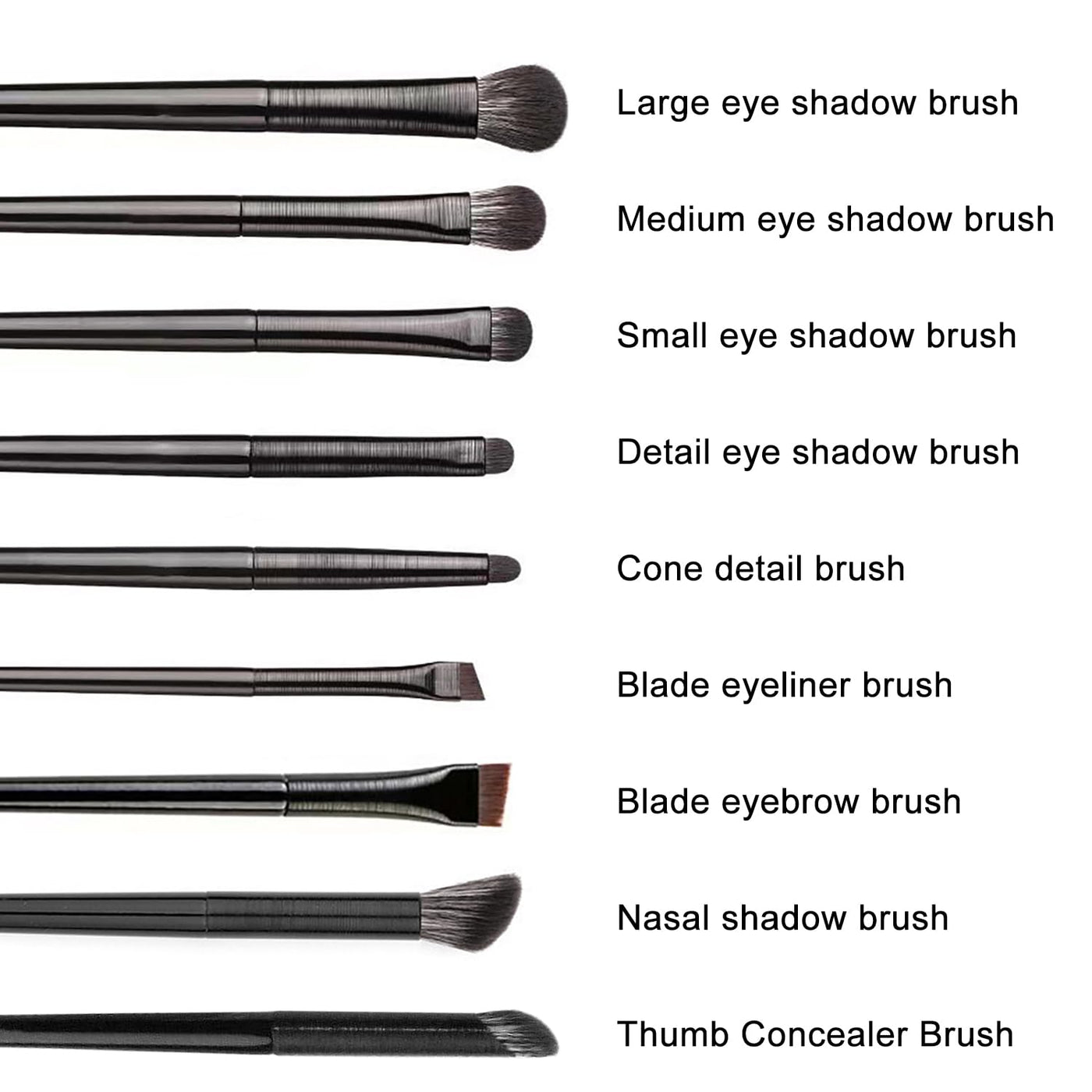 Eye Shadow Makeup Brush 9 Pieces