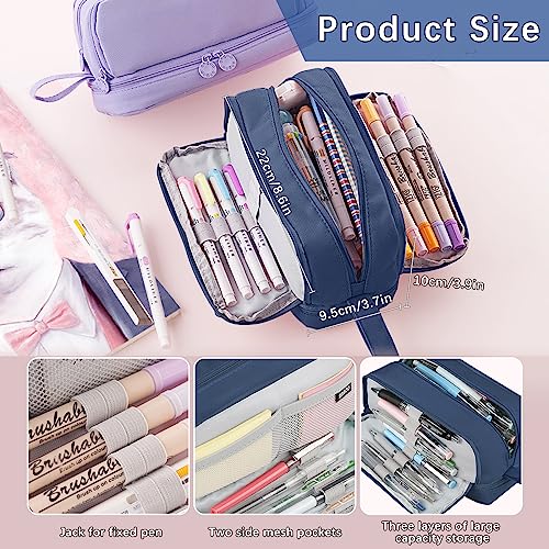 Pencil case Large with 3+1 compartments Large capacity pencil case teen pencil case