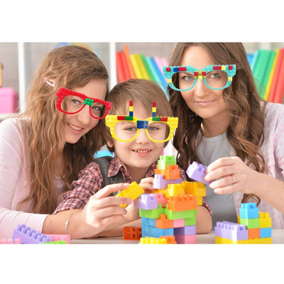 Building Blocks Glasses Splice Glasses Toys: 12 Pieces Building Bricks