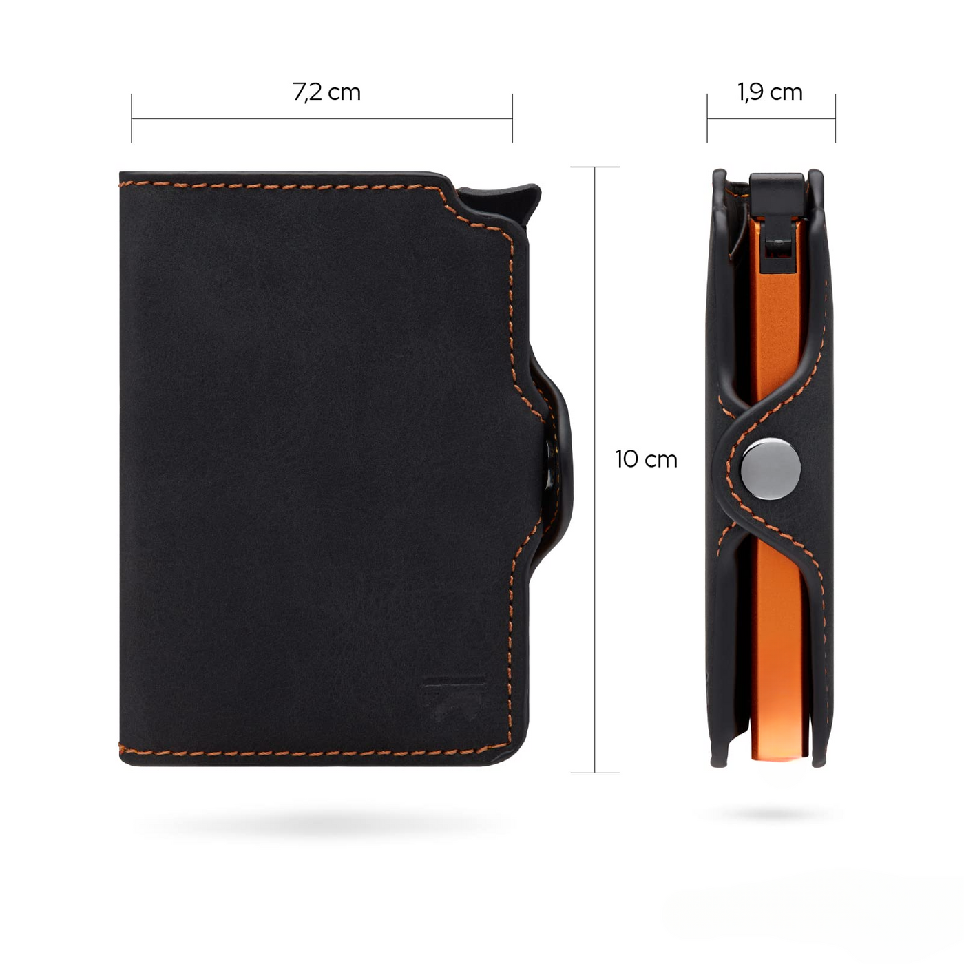 ID card and badge holder with RFID protection and money clip