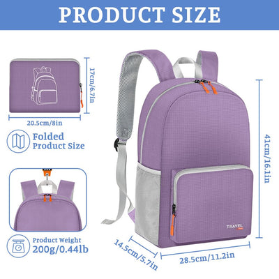 Sac à dos, Sac à dos de randonnée Ultraléger 17L, Sac à dos de Voyage étanche, Sac à dos pour la Randonnée, les Voyages, le cyclisme et l'escalade