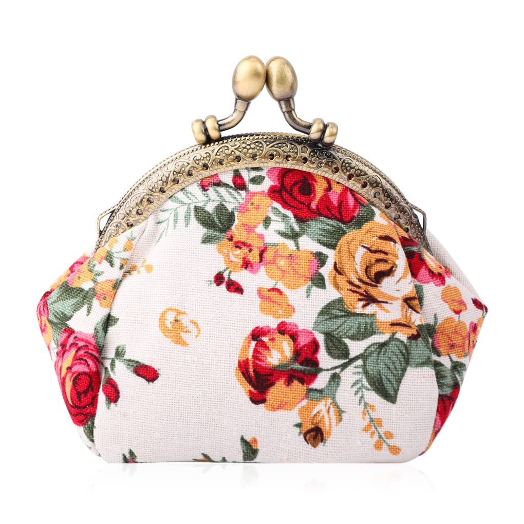 Porte-monnaie floral Porte-monnaie Retro Bag