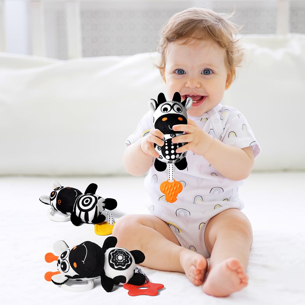 Stroller toy, 4pcs hanging rattle toy, baby hanging toy, newborn car seat toy