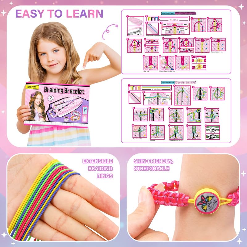 Friendship bracelet making kit,Arts & Crafts,DIY bracelet making kit,Toy gift