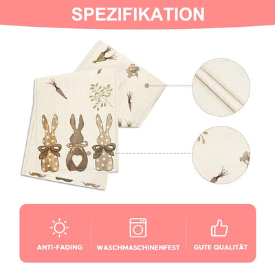 Chemin de table de Pâques, lavable, décoration de table de cuisine et de salle à manger moderne et printanière pour l'intérieur