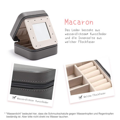 Travel Jewelry Box,Small Jewelry Box for Travel Jewelry Storage with Mirror,PU Leather Jewelry Box Jewelry Box