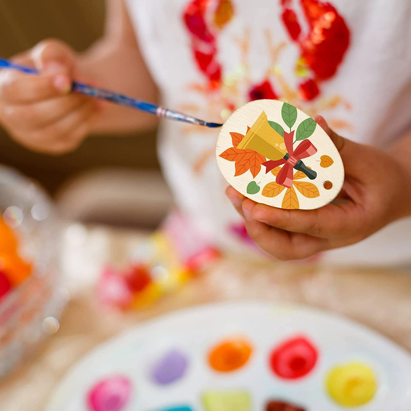 Etiquettes de Pâques en bois à peindre, 264 pièces de bricolage de Pâques pour les enfants, décorations de Pâques pour les enfants