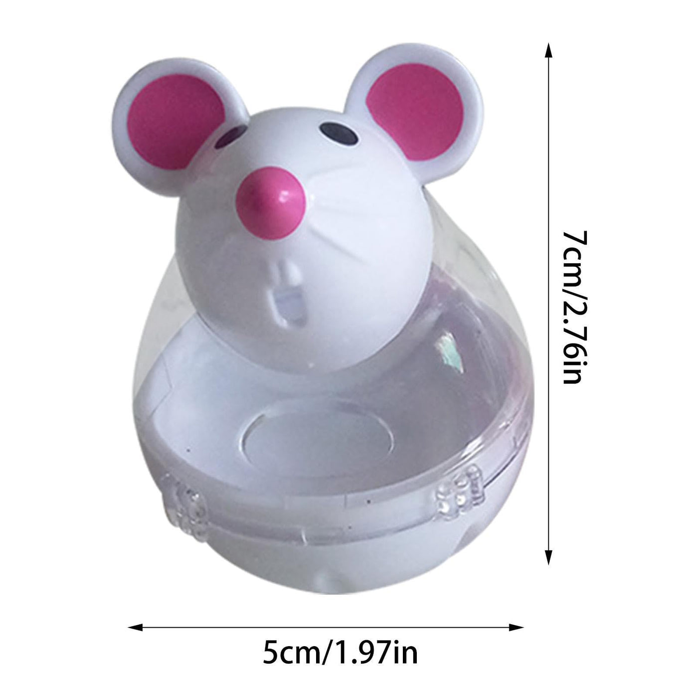 Distributeur de Boules de Friandises pour Chats-Tumbling de Souris, Boule de Nourriture Manquante , Petit Jouet Amusant pour Chat, Mangeoire Lente, Entraînement et Interactif, Prévient l'obésité