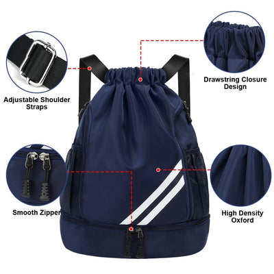 Sac à dos de sport à la mode, sac de gymnastique, sac de sport à cordon de serrage de grande capacité