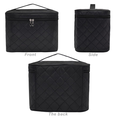 Large make-up bag, portable cosmetic bag with handle, zipper, waterproof